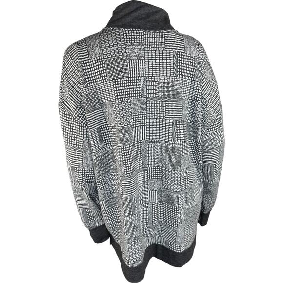 Cuddl Duds Comfortwear Half-Zip Henley Pullover CharclWoodBlock 1X NWOT Fall - Picture 4 of 10